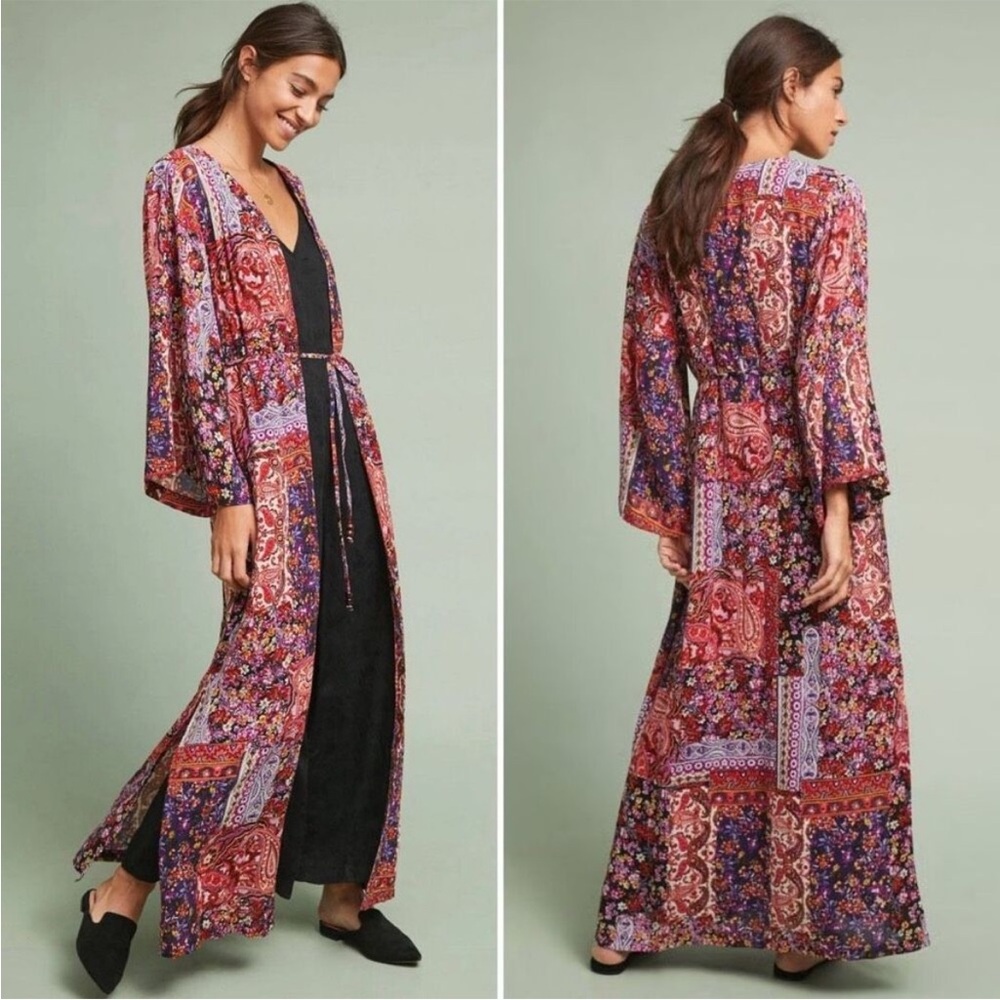 Raga X Anthropologie Henderson Cover Up Kimono XS New Tags Boho duster